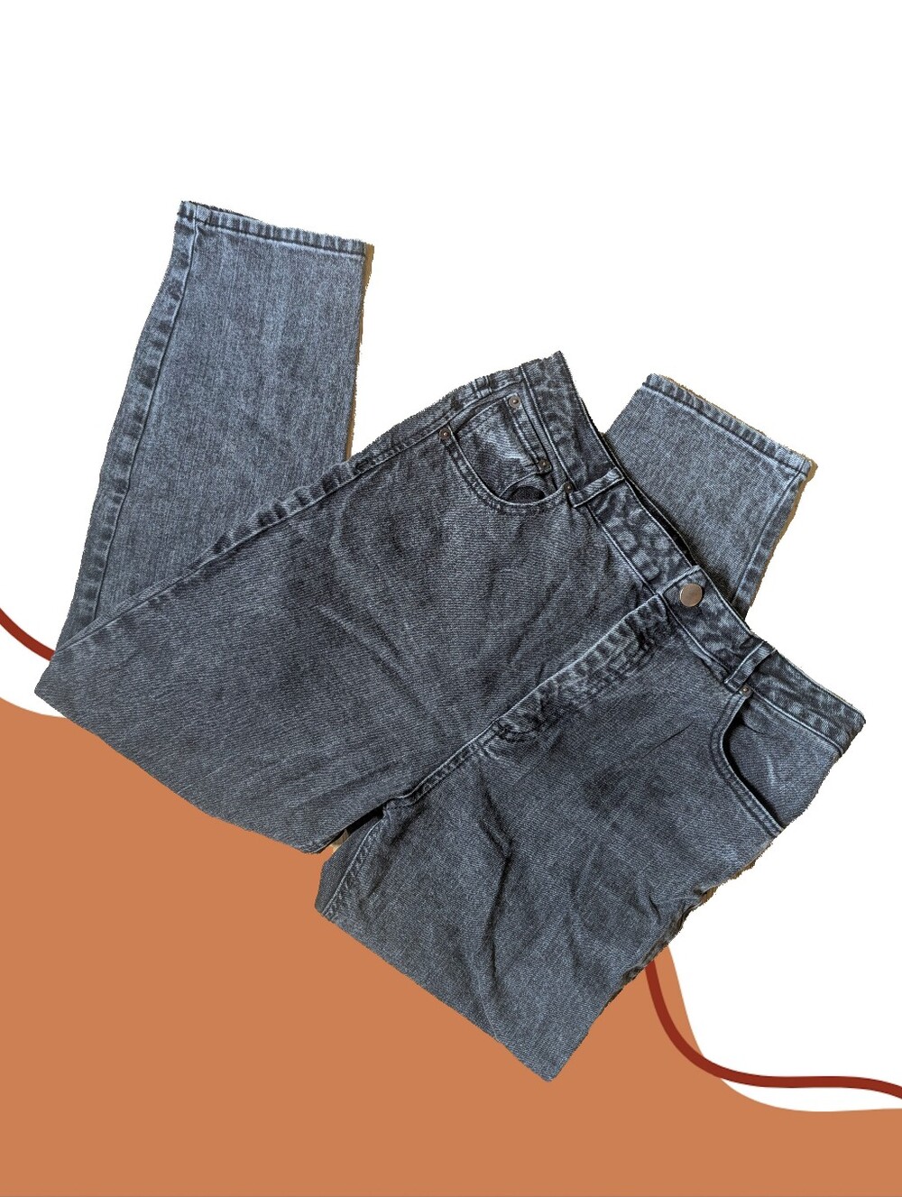 ASOS Faded Black Mom Jeans